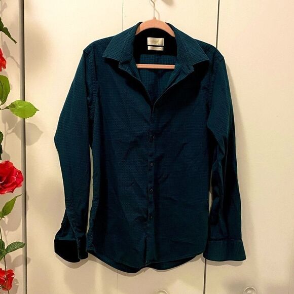 🌷 Oxley🌷 Premium Cotton Hunter Green Button Down Shirt - Picture 3 of 6